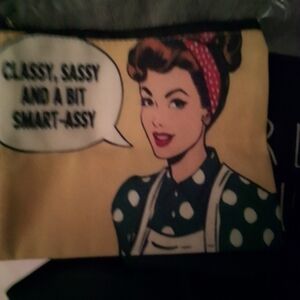 Retro Pop Art Cosmetic Pouch - Yellow & Black